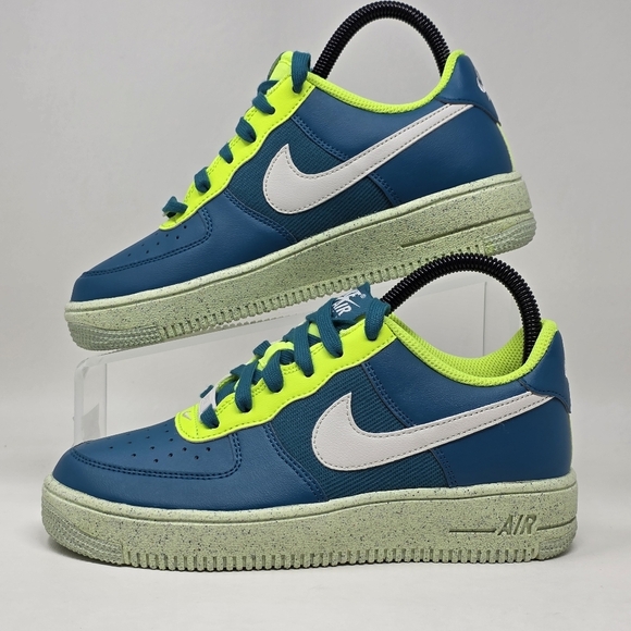 Nike Air Force 1 Low Crater Bright Spruce Volt DM1086-300 GS Youth Size 6.5Y New - Picture 3 of 10